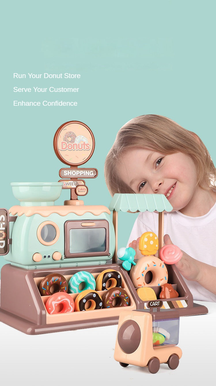 Donut Store for Toddlers Pretend Play Game, Light and Sound Interaction