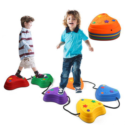 Stackable Balance Stepping Stone Set of Sensory Play Toy, Ideal Christmas Gift for Toddlers