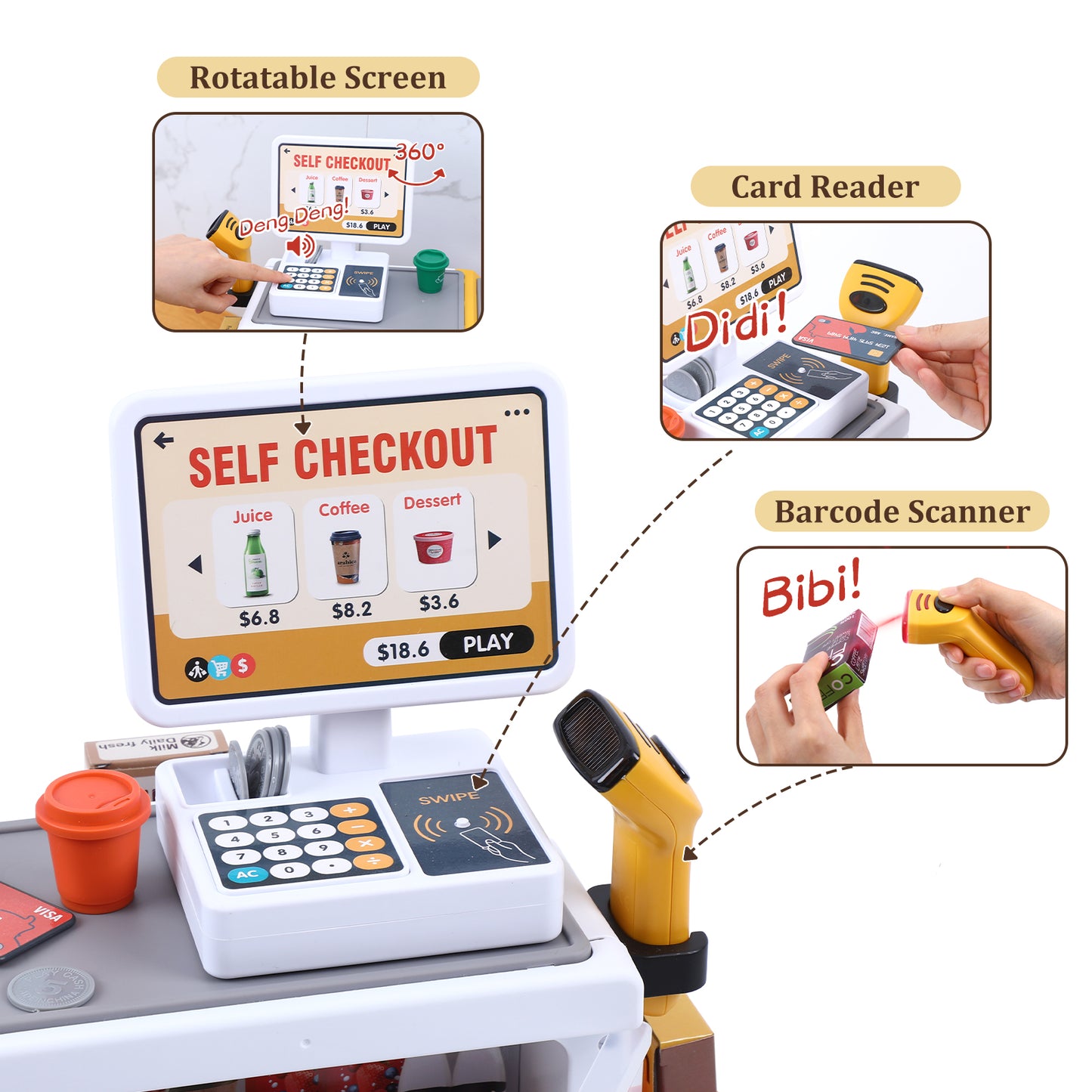 🙌Cash Register Playset for Kids 🔥Free Shipping