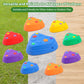 RORLAND 9pcs Balance Stepping Stone for Kids, Anti-Slip Rubber Stackable Blocks, Obstacle Course and Sensory Game for Children