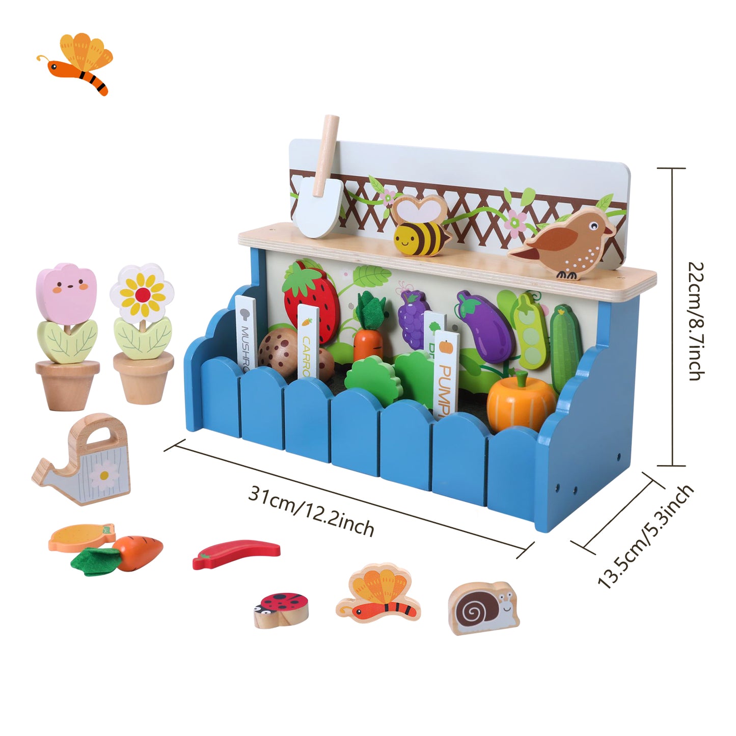 🌻💦Wooden Flower Garden Toy Playset for Toddlers