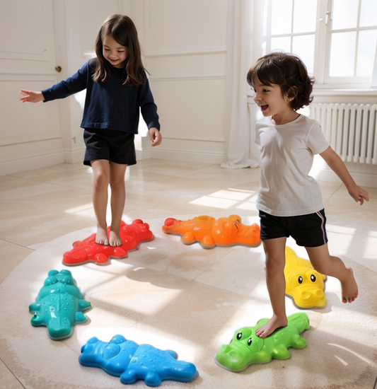 Stackable Balance Stepping Stone Training Set of Sensory Toy for Toddlers Entertainment and Exercise, Play “the floor is lava” Game, Kids Fitness Sensory Equipment for Gross Motor