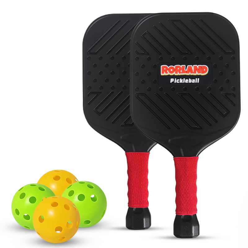 RORLAND Lightweight Pickleball Paddles Set of 2, Plastic Frame for Children Practice