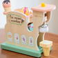 Ice Cream Maker Toy for Toddler's Kitchen Pretending Play, Train Fine Motor Skill and Concentration for Kid's Early Education