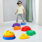 RORLAND 9pcs Balance Stepping Stone for Kids, Anti-Slip Rubber Stackable Blocks, Obstacle Course and Sensory Game for Children