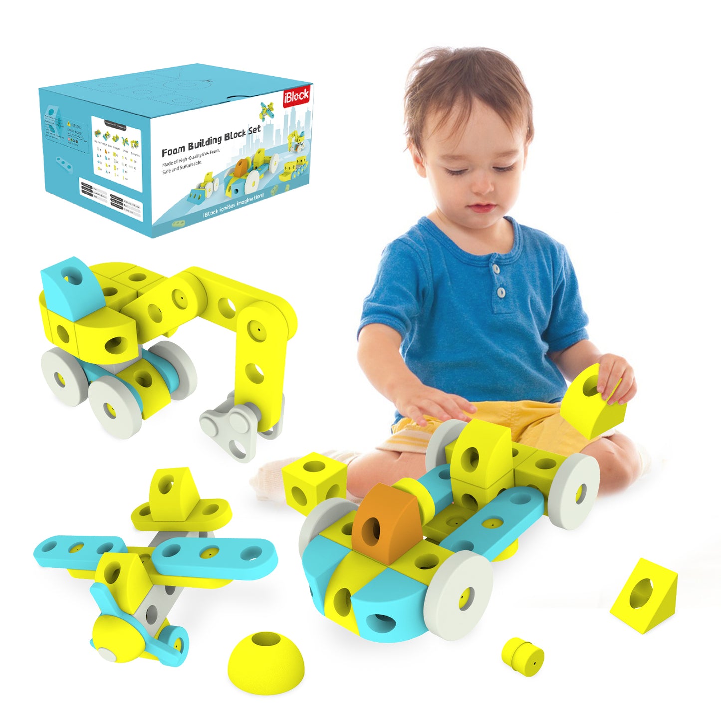 Giant Foam Building Block Set of Transport Model