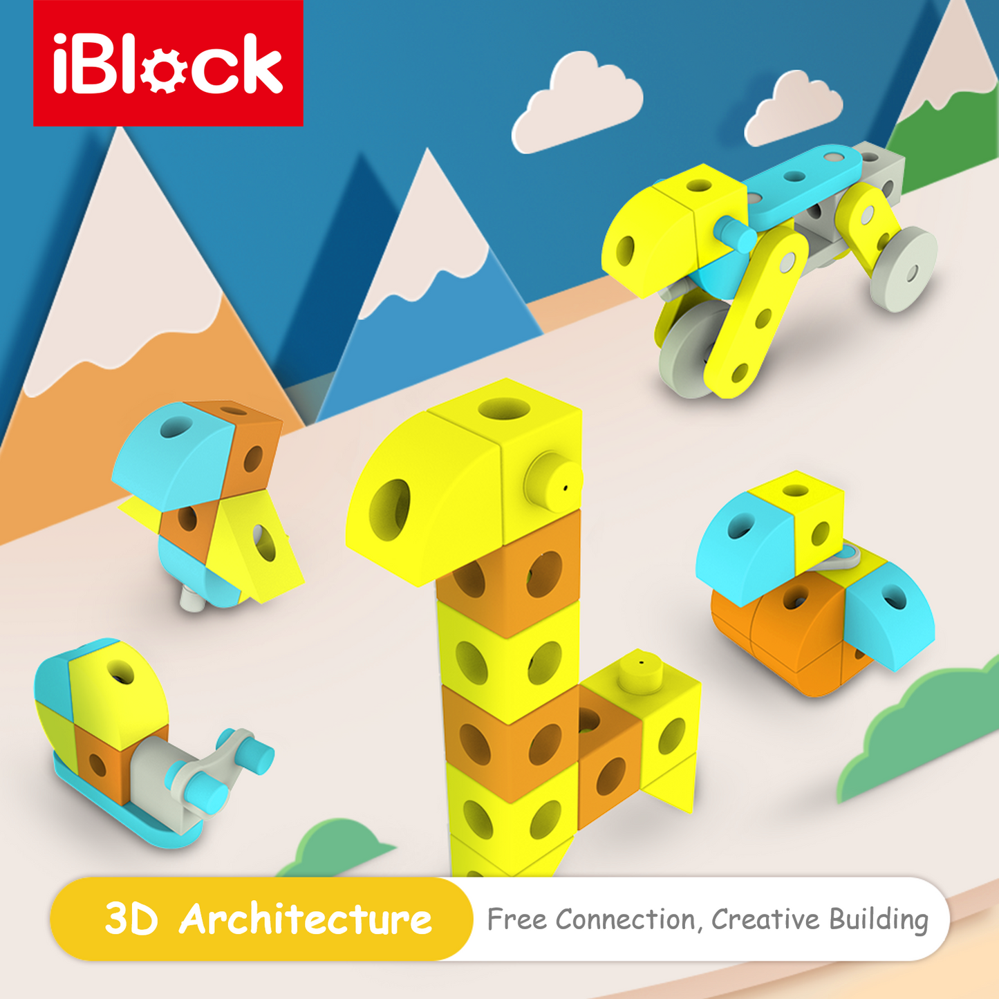 Giant Foam Building Block Set for Imaginative Construction and STEM Learning, Kid’s Safe and Entertaining Playset