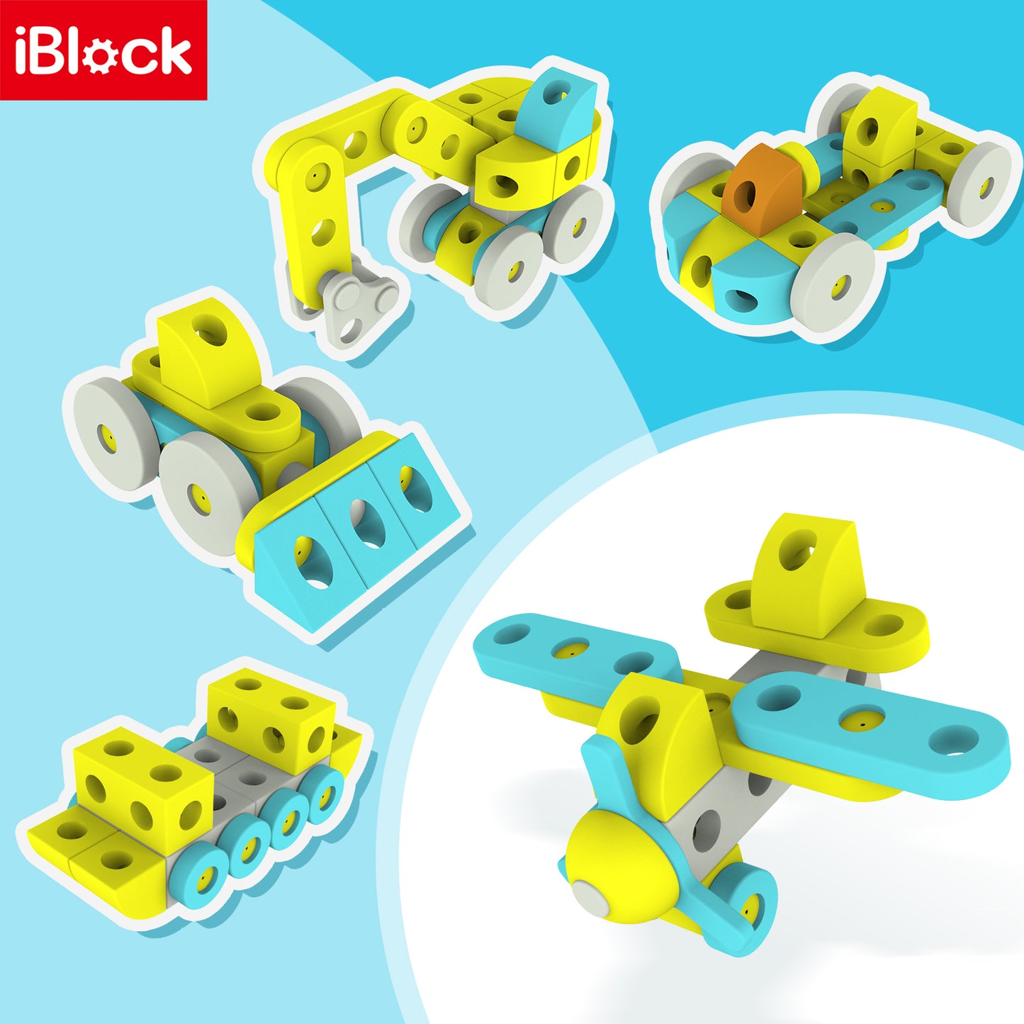 Giant Foam Building Block Set of Transport Model