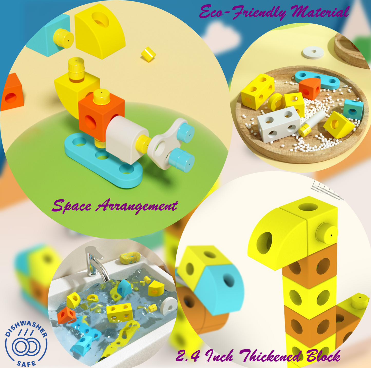 Giant Foam Building Block Set for Imaginative Construction and STEM Learning, Kid’s Safe and Entertaining Playset