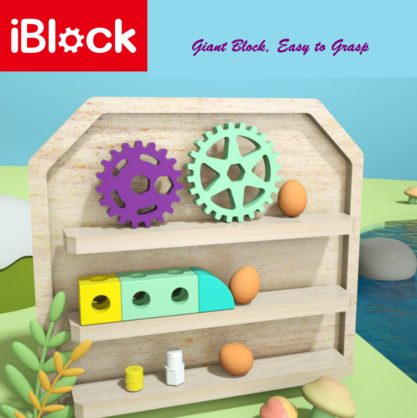 Giant Foam Building Block Set of Vehicles, Suitable for Kids at 3-10 Years Old