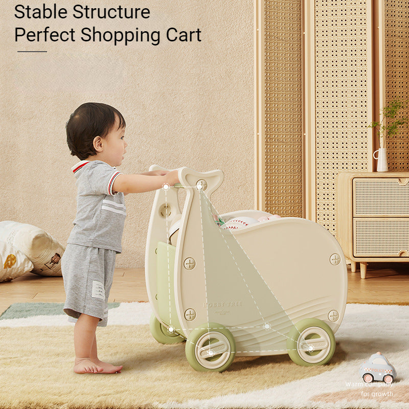 Multi-Purpose Baby Walker, Children's Storage Cart and Shopping Cart